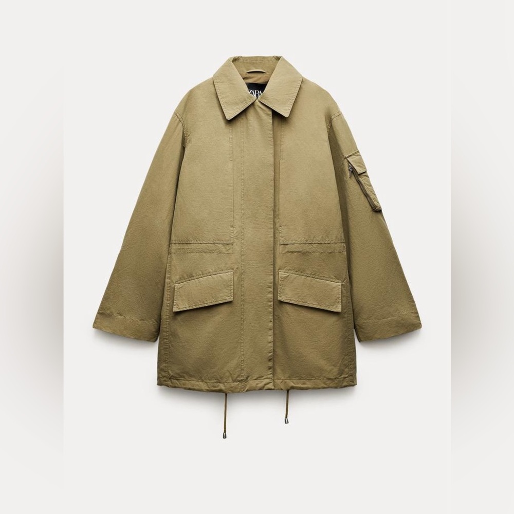 ZARA WASHED CARGO PARKA ZW COLLECTION